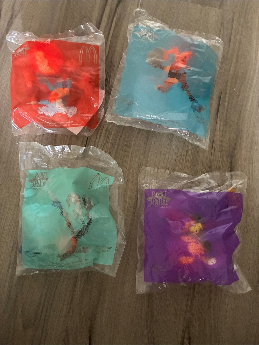 McDonald's Space Jam 2 Happy Meal Toys - Red, Teal, Mint, Purple